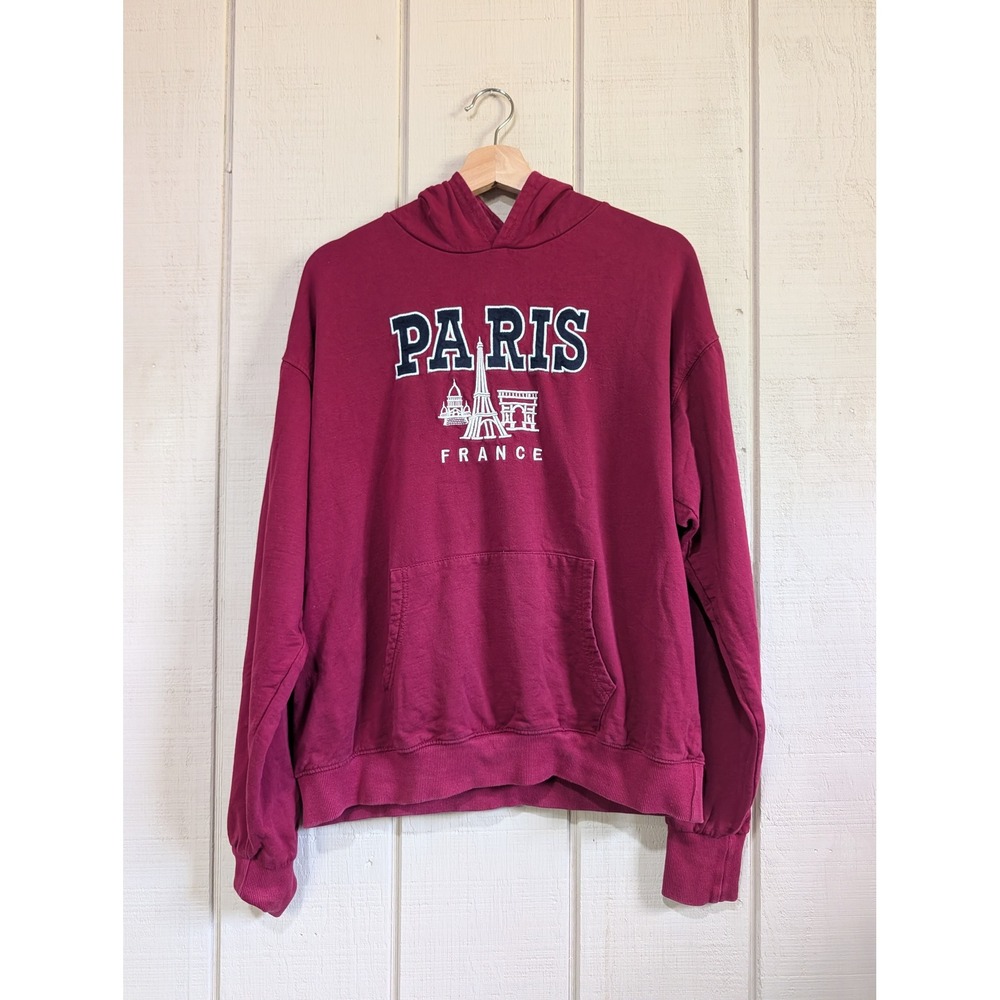 Lyda France Paris France Tourist Hoodie Sweatshirt Retro 90s Large